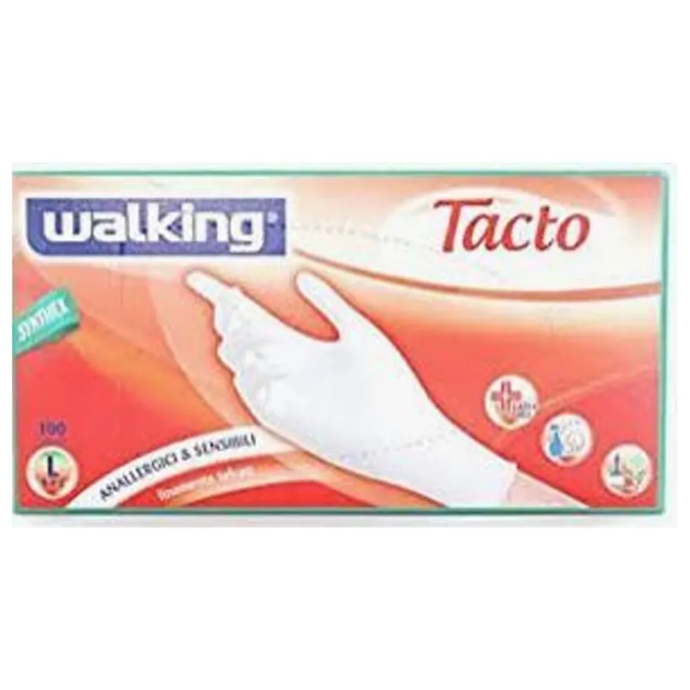 Walking Guanti Biodegradabili in Vinile Taglia S, 100 Pezzi