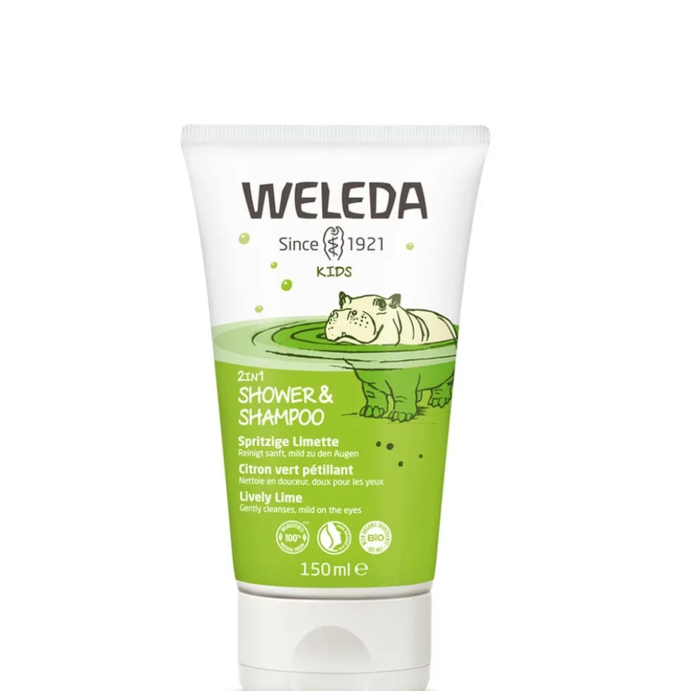 Weleda Kids 2‑in‑1 Doccia & Shampoo Lime frizzante 150 ml