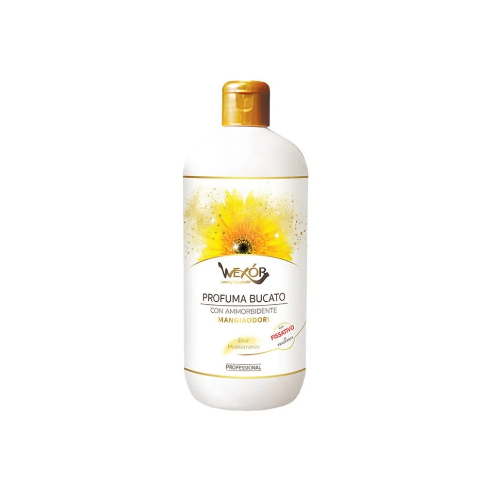 Wexor Profuma Bucato con Ammorbidente Mangiaodori Elisir Mediterraneo 500 ml