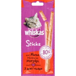 Whiskas Sticks Snack Gatto con Manzo 3 pezzi 18 g