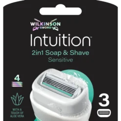 Wilkinson Sword Intuition 2in1 Sensitive Care Lame 3 Pezzi