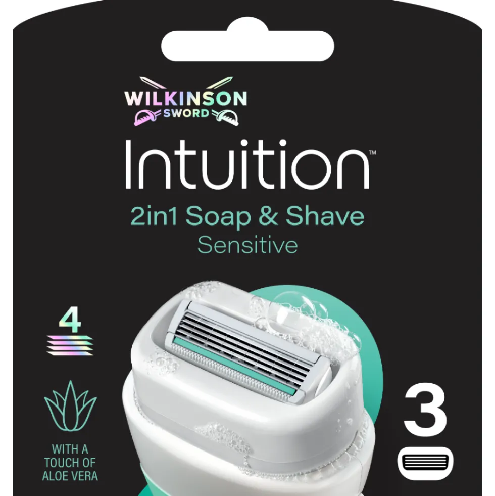 Wilkinson Sword Intuition 2in1 Sensitive Care Lame 3 Pezzi