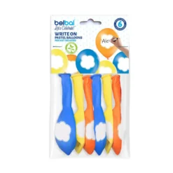 Write On Pastel Balloons 6 Pezzi